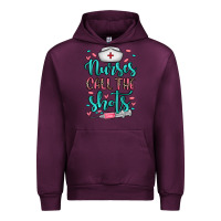 Mauve Wine nurses call the shots Urban Hoodie - NancyCooperArtShop