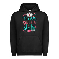 Pigment Black nurses call the shots Urban Hoodie - NancyCooperArtShop