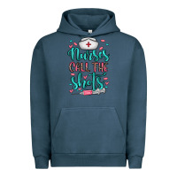 Pigment Midnight Navy nurses call the shots Urban Hoodie - NancyCooperArtShop