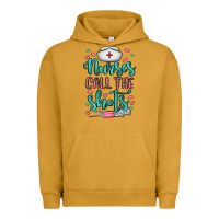 Pigment Peanut Butter nurses call the shots Urban Hoodie - NancyCooperArtShop