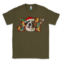 Army Green Saint Bernard Christmas joy, Classic Tee - RanaPortraitStore