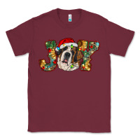 Burgundy Saint Bernard Christmas joy, Classic Tee - RanaPortraitStore