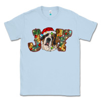 Dusty Blue Saint Bernard Christmas joy, Classic Tee - RanaPortraitStore