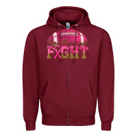 Burgundy Together We Fight Zipper Hoodie - texasbilliewilder