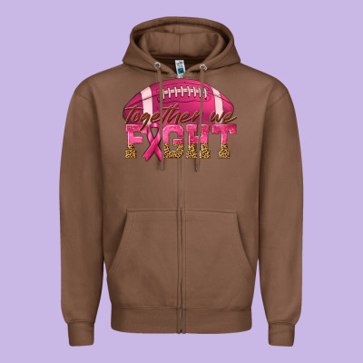 Together We Fight Zipper Hoodie Designed By Texasbilliewilder