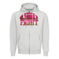 Dove Grey Together We Fight Zipper Hoodie - texasbilliewilder