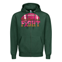 Sports Green Together We Fight Zipper Hoodie - texasbilliewilder