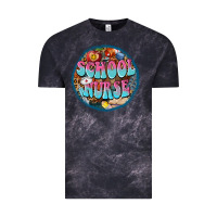 Cloud Black western groovy school nurse Vintage Tee - BarkalooDesign
