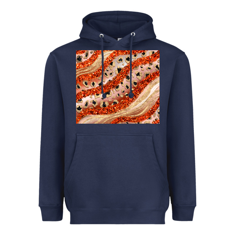 Orange Glitter Heavyweight Hoodie by JahusDesignShop | Teevron