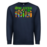 Navy st patricks one lucky mini Premium Sweatshirt - AdoDesignShop