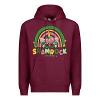 Burgundy shamrock cutie Premium Hoodie - MaliasSmallBusiness