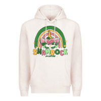 Pale Pink shamrock cutie Premium Hoodie - MaliasSmallBusiness
