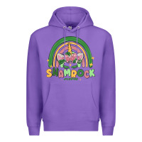 Purple shamrock cutie Premium Hoodie - MaliasSmallBusiness