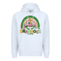 White shamrock cutie Premium Hoodie - MaliasSmallBusiness