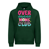 Forest Green over stimulated moms club Urban Hoodie - NancyCooperArtShop