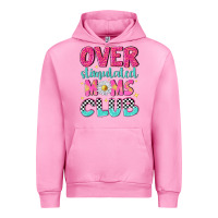Fuchsia Pink over stimulated moms club Urban Hoodie - NancyCooperArtShop
