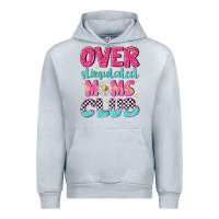 Heather Grey over stimulated moms club Urban Hoodie - NancyCooperArtShop