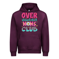 Mauve Wine over stimulated moms club Urban Hoodie - NancyCooperArtShop