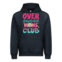 Navy over stimulated moms club Urban Hoodie - NancyCooperArtShop