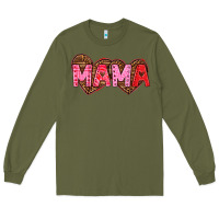 Army Green mama valentines day Long Sleeve Tee - texasbilliewilder