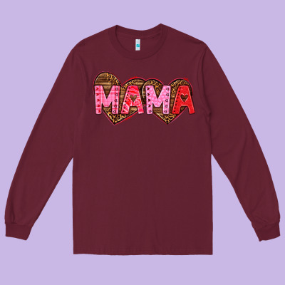 Long Sleeve Tee mama valentines day