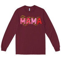 Burgundy mama valentines day Long Sleeve Tee - texasbilliewilder