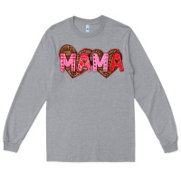 Heather Grey mama valentines day Long Sleeve Tee - texasbilliewilder