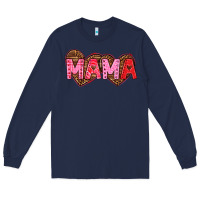 Navy mama valentines day Long Sleeve Tee - texasbilliewilder