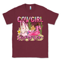 Burgundy cowgirl summer Classic Tee - texasbilliewilder