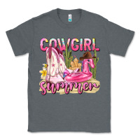 Charcoal Heather cowgirl summer Classic Tee - texasbilliewilder
