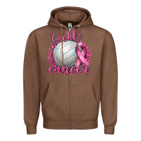 Chestnut Tackle Cancer Volleyball Zipper Hoodie - texasbilliewilder