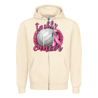 Sandshell Tackle Cancer Volleyball Zipper Hoodie - texasbilliewilder