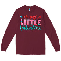 Burgundy momys little valentine Long Sleeve Tee - texasbilliewilder