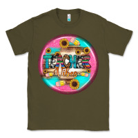 Army Green teacher vibe earrings Classic Tee - BundleAndBundleShop