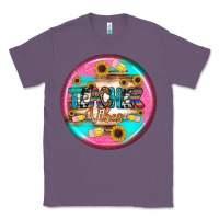 Lavender teacher vibe earrings Classic Tee - BundleAndBundleShop