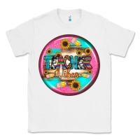 White teacher vibe earrings Classic Tee - BundleAndBundleShop