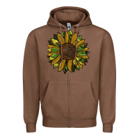 Chestnut camouflage flitter sunflowers Zipper Hoodie - RanaPortraitStore