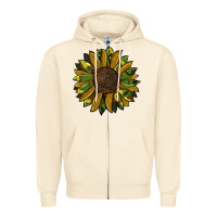 Sandshell camouflage flitter sunflowers Zipper Hoodie - RanaPortraitStore