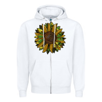 White camouflage flitter sunflowers Zipper Hoodie - RanaPortraitStore