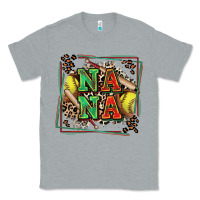 Heather Grey softball nana with leopard Classic Tee - Zillion Design Studio