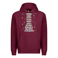 Burgundy jesus names believe Premium Hoodie - MaliasSmallBusiness