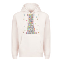 Pale Pink jesus names believe Premium Hoodie - MaliasSmallBusiness
