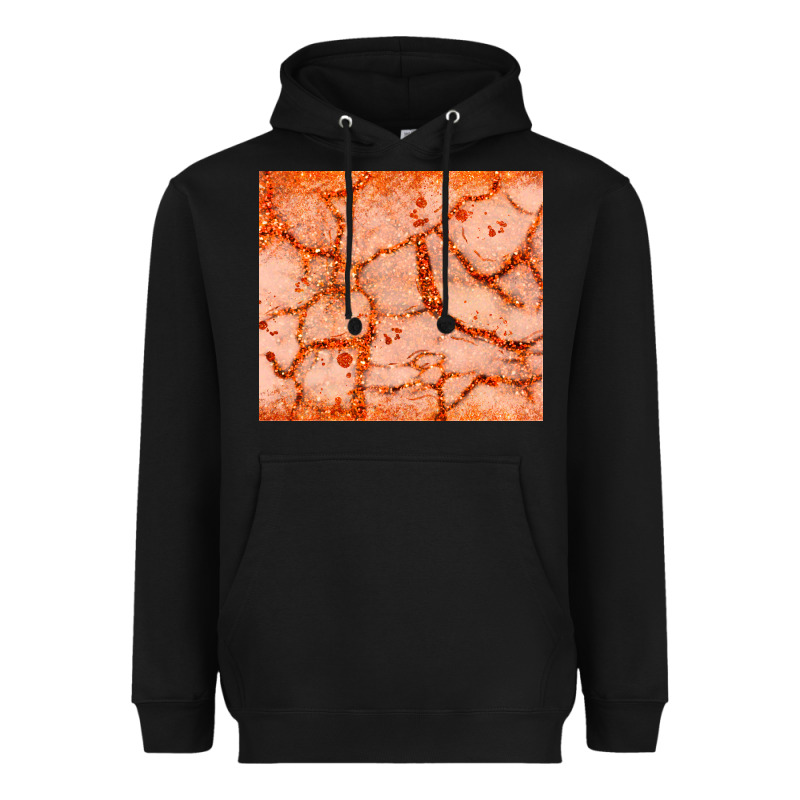 Orange Glitter Heavyweight Hoodie by JahusDesignShop | Teevron