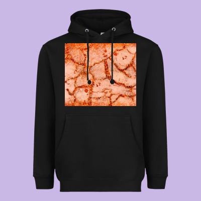 Orange Glitter Heavyweight Hoodie Designed By Jahusdesignshop