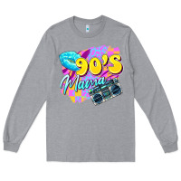 Heather Grey 90's mama Long Sleeve Tee - Zillion Design Studio