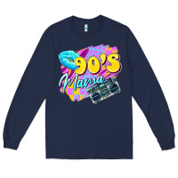 Navy 90's mama Long Sleeve Tee - Zillion Design Studio