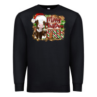 Black merry christmas y'all cow Premium Sweatshirt - Artiststas