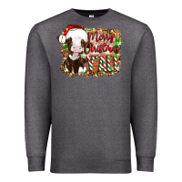 Charcoal Heather merry christmas y'all cow Premium Sweatshirt - Artiststas