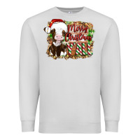 Dove Grey merry christmas y'all cow Premium Sweatshirt - Artiststas