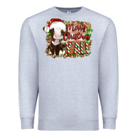 Heather Grey merry christmas y'all cow Premium Sweatshirt - Artiststas